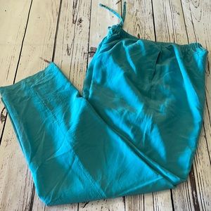 Turquoise Silk pants